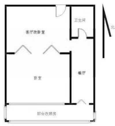 随时看房！11号线福永地铁站500米精装一房一厅，押一付一免管理费-户型图
