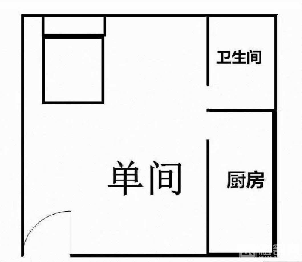 随时看房 整租 11号线桥头地铁口500米精装大单间可做饭 可押一-户型图